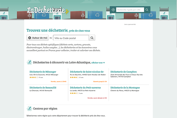Page d'accueil LaDechetterie.fr